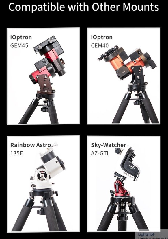 ZWO Stativ TC40 - karbonový stativ 50kg/80cm