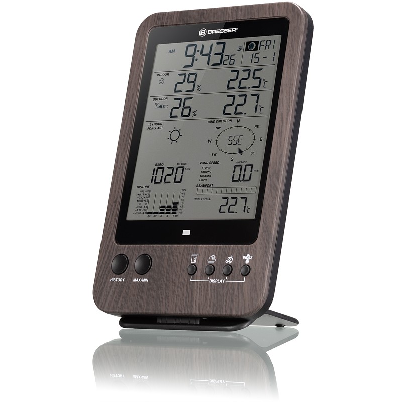 Meteostanice BRESSER Weather Center 5-in-1 (imitace dřevo)