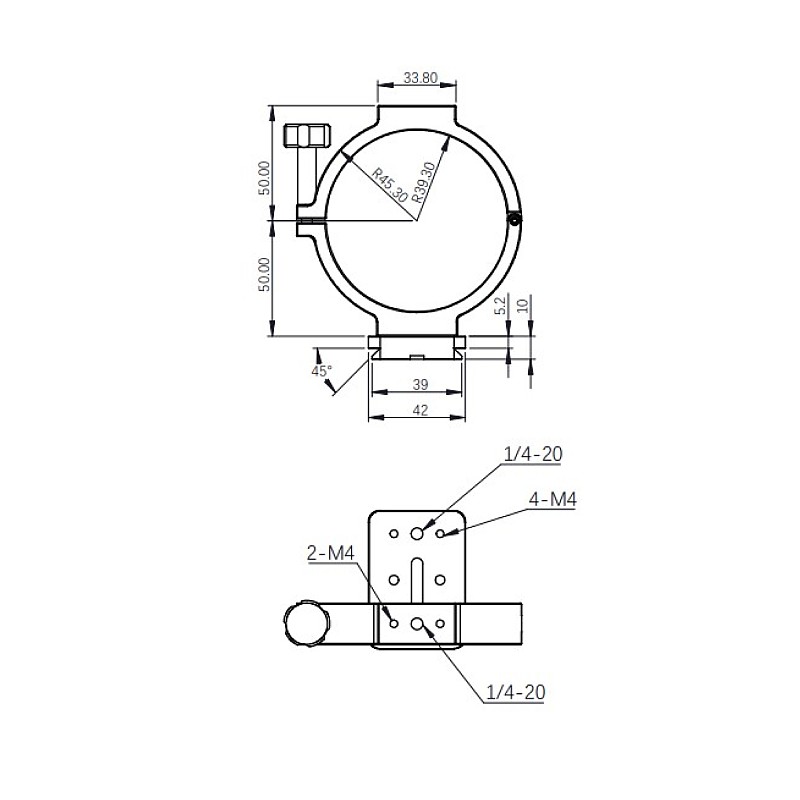 ZWO - objímka pro kamery - průměr 78mm