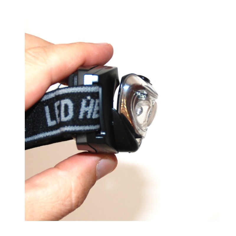 Čelovka s bílým a červeným LED světlem