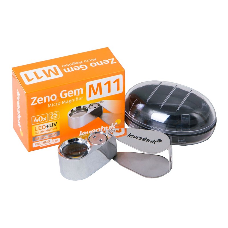 Levenhuk ZenoGem M11- lupa 40x25mm LED