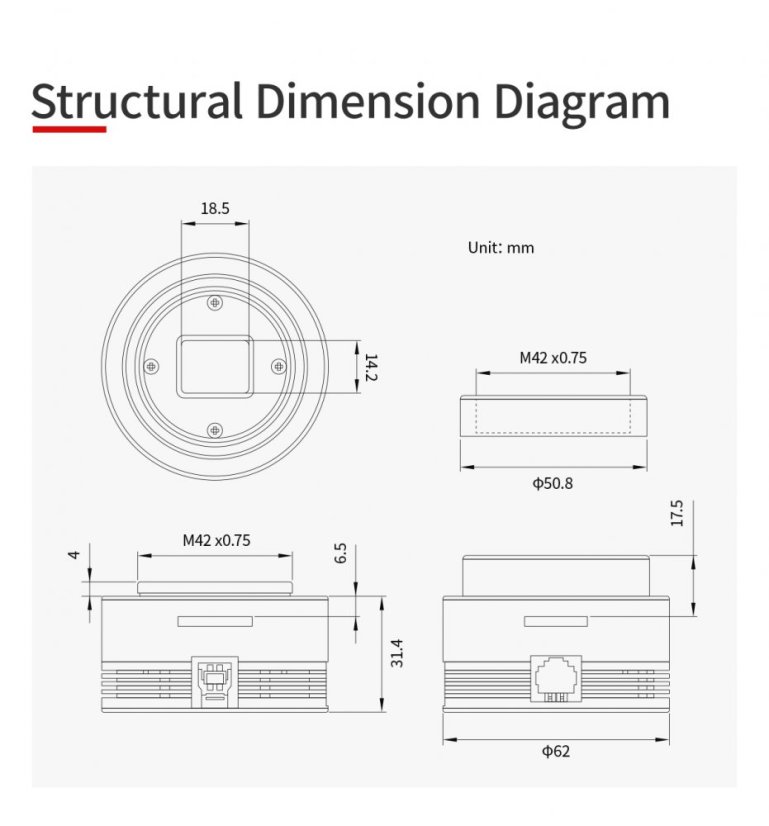 Kamera ZWO ASI 585 MC (color)
