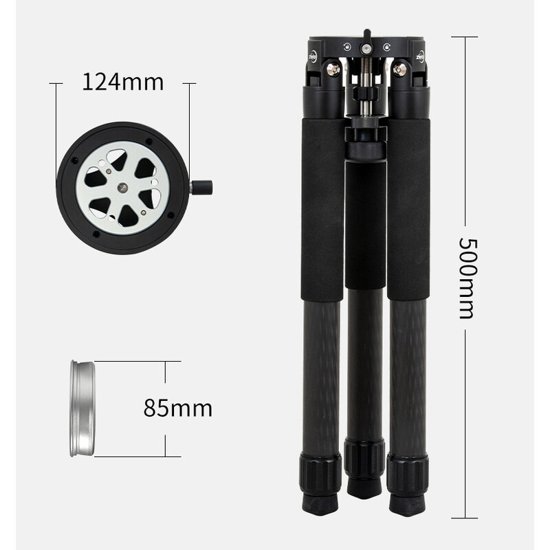 ZWO Stativ TC40 - karbonový stativ 50kg/80cm