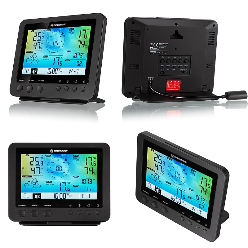 Meteostanice BRESSER 5in1 WiFi - barevný displej (černá)