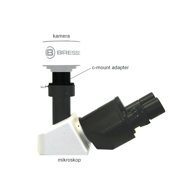 C-mount Bresser - adapter pro upevnění kamer