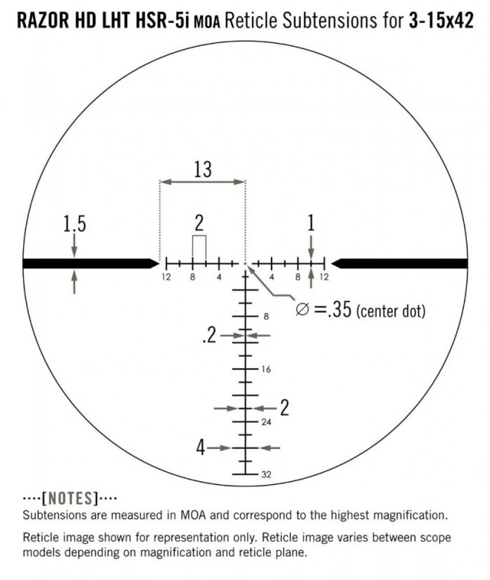Vortex Razor HD LHT 3-15x42 HSR-5i (MOA)