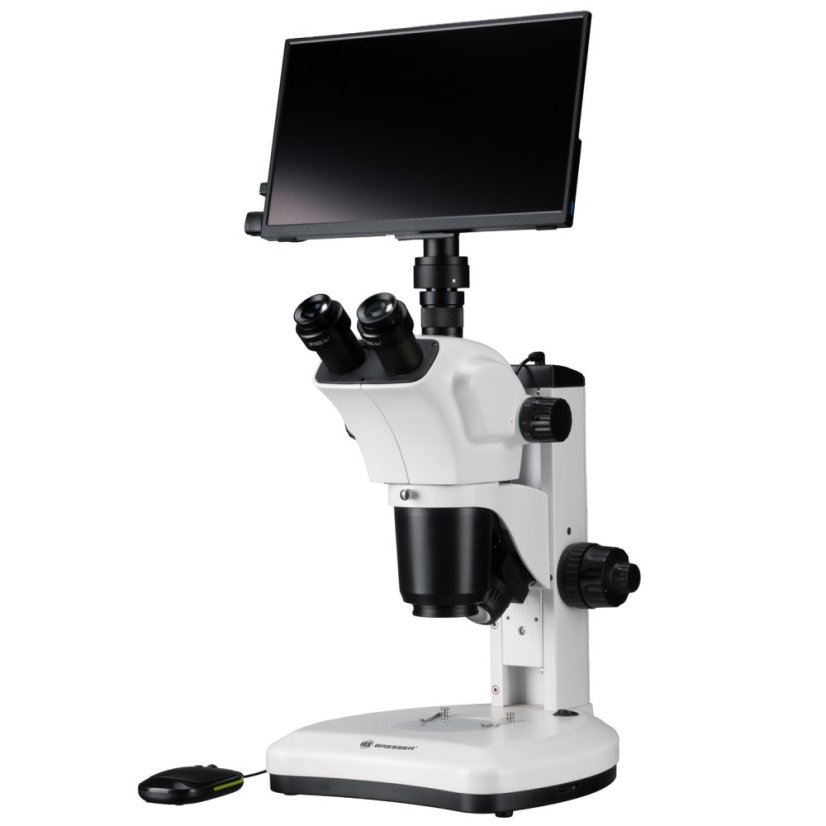 Bresser Science ETD-301 7-63x Trino Zoom + kamera MikroCam MINI Full HD HDMI + LCD monitor