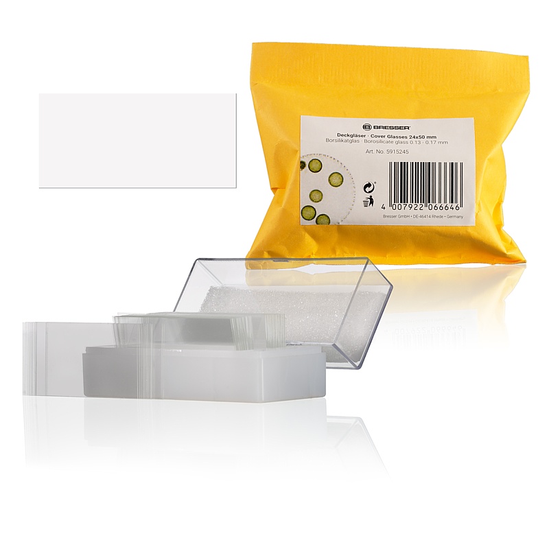 Krycí sklíčka 24x50mm - 100ks, boro 3.3 (0,17mm)