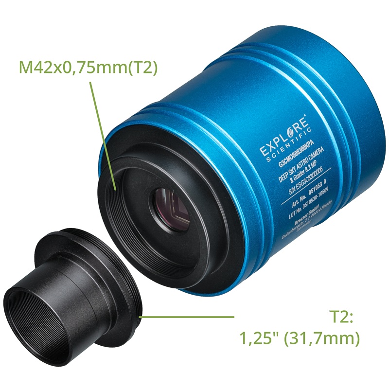 EXPLORE SCIENTIFIC 4K Planetary & Deep Sky Astro Camera & Guider 8,3 MP