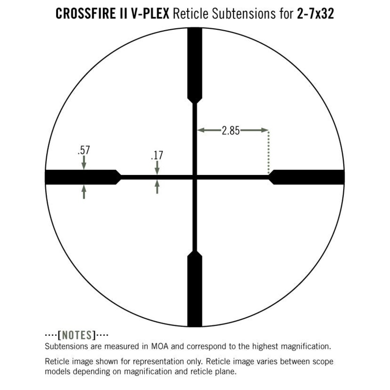 Vortex Crossfire II 2-7x32 Dead-Hold BDC (MOA)