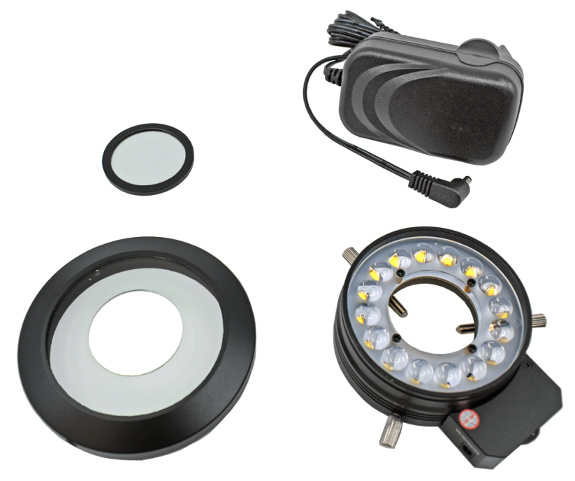 Kruhový osvit 16 LED - polarizační sestava pro stereomikroskopy