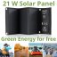 BRESSER Mobile Solar Charger 21 Watt - USB a DC output