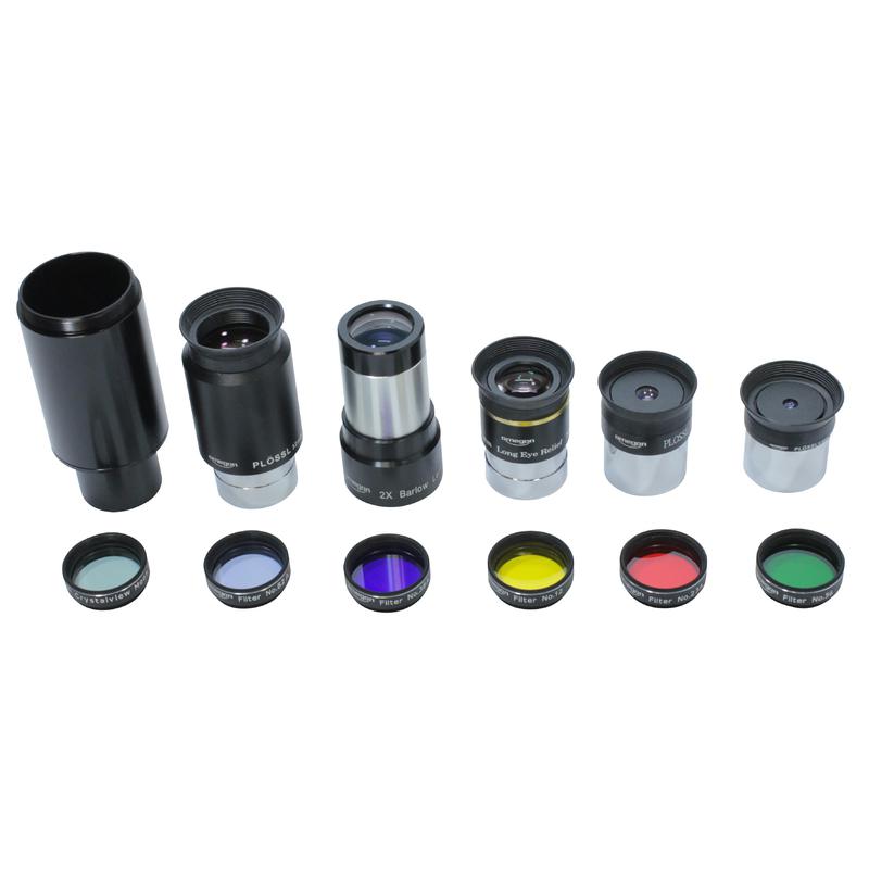 Omegon sada #2 - okuláry, filtry, Barlow, kufřík