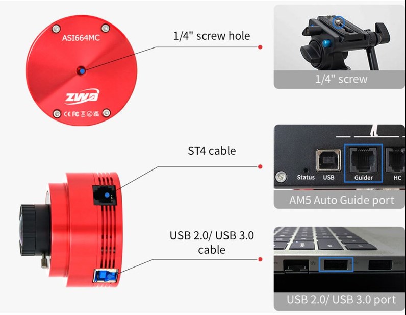 Kamera ZWO ASI 664 MC (color)