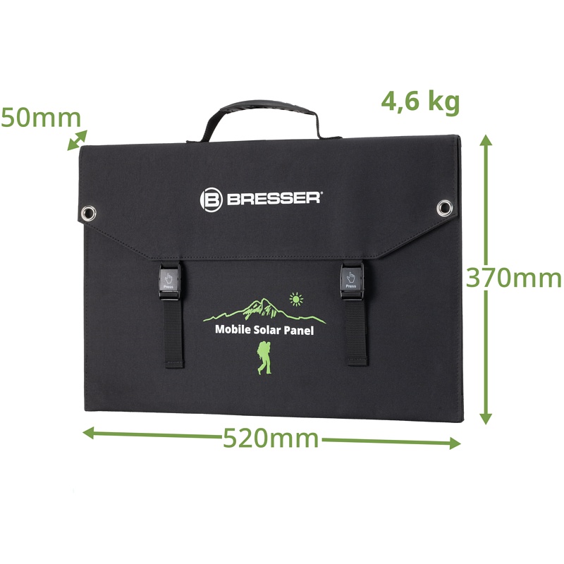 BRESSER Mobile Solar Charger 120 Watt - USB a DC output