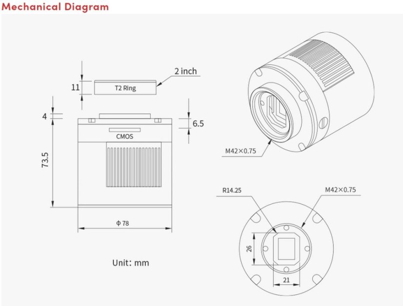 Kamera ZWO ASI 183 Pro MM (mono)