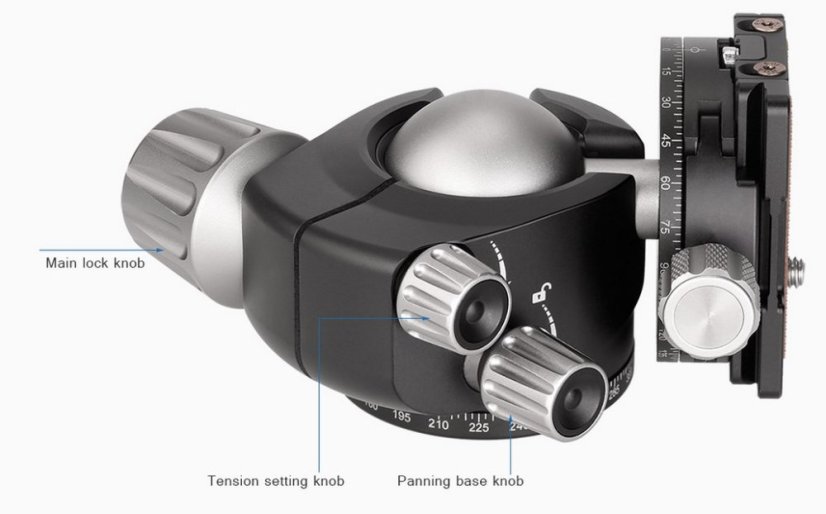 Leofoto - kulová hlava LH-40R + NP-60 (20kg) dual panorama
