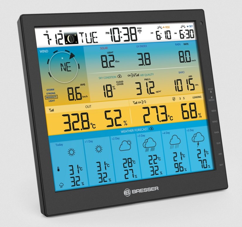 BRESSER 6-Day 4CAST PRO WiFi - meteostanice 7in1