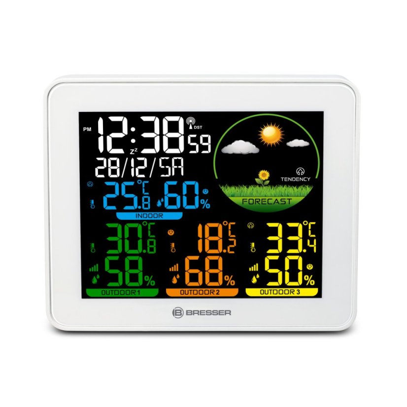 BRESSER - barevná meteostanice se 3-mi senzory