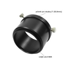 Omegon adpater z M48 (vnitřní) na průměr 2" (50,8mm)