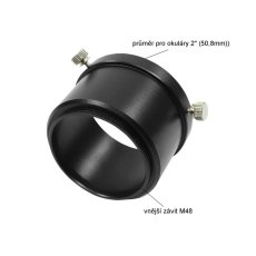 Omegon adpater z M48 (vnitřní) na průměr 2" (50,8mm)