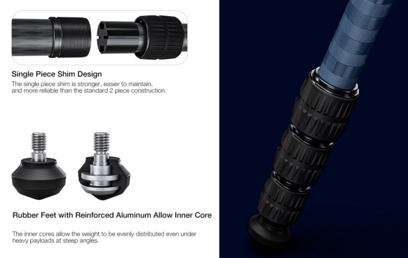 Leofoto - karbonový stativ Mr.Y L224 + hlava BV-0R + LB-38 (3kg/142cm)