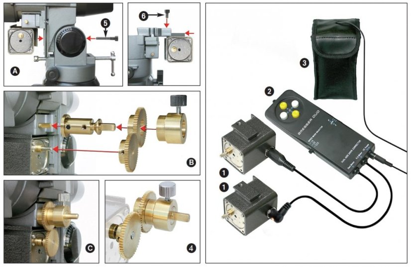 Bresser motory pro montáž EXOS-2 / MON2