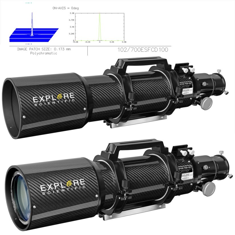 Explore Scientific - ED102 CF APO + montáž iEXOS-100 PMC-Eight GoTo