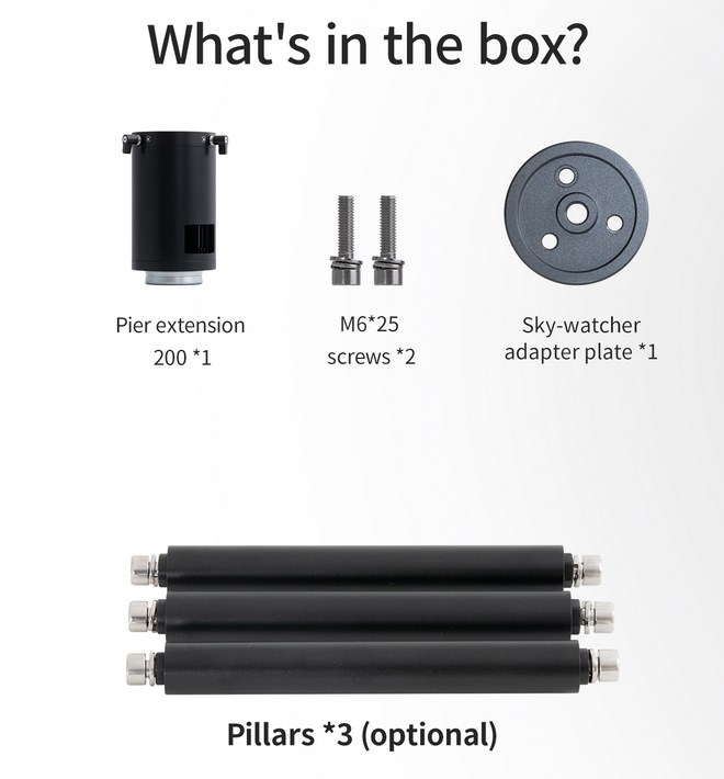 ZWO nástavec PE200 ke stativu TC40 pro montáž AM5