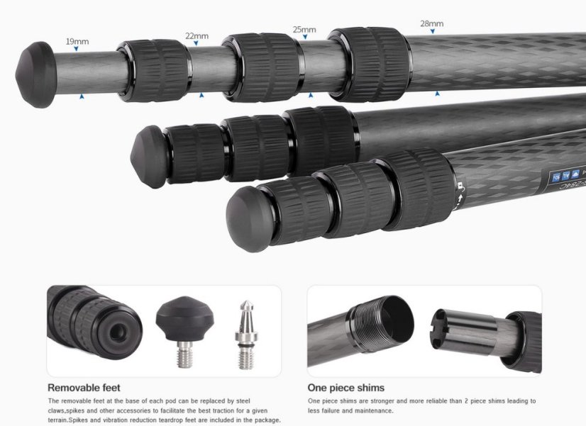 Leofoto - karbonový stativ Ranger LS-284 + kulová hlava LH-30 (10kg/160cm)