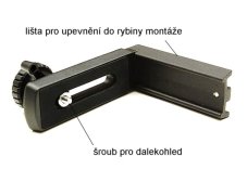 "L" úchyt s lištou typu Vixen