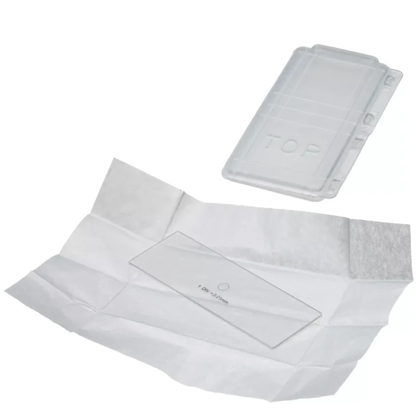 Sklíčko s mikrometrickou stupnicí 1/100mm