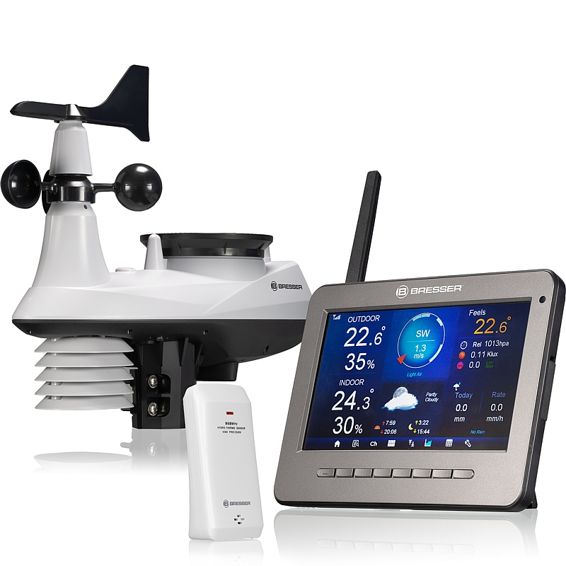 BRESSER Professional WIFI HD TFT Weather Center 7in1