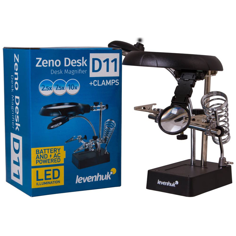 Lupa Levenhuk Zeno Desk D11 LED 2.5x/7.5x/10x 90mm