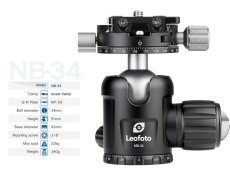 Leofoto - kulová hlava NB-34 + NP-50 (20kg) dual panorama