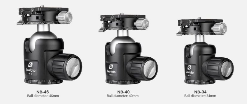 Leofoto - kulová hlava NB-46 + NP-60 (30kg) dual panorama