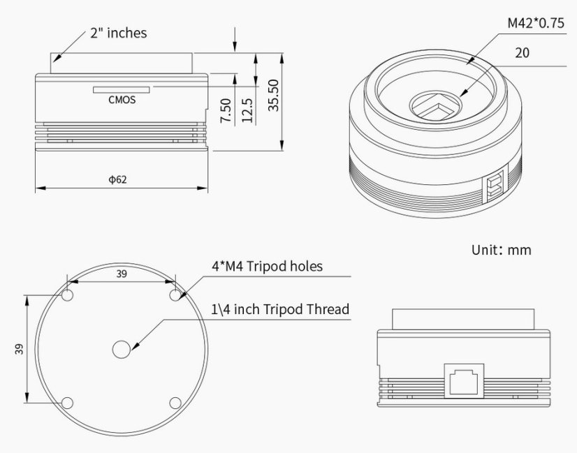 Kamera ZWO ASI 462 MM - mono