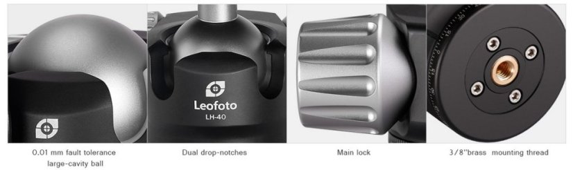 Leofoto - kulová hlava LH-40 + QP-70 (20kg)