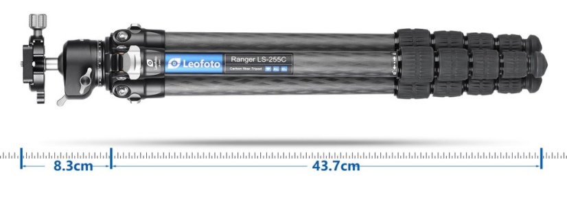 Leofoto - karbonový stativ Ranger LS-255 + kulová hlava LH-30 (8kg/179cm)