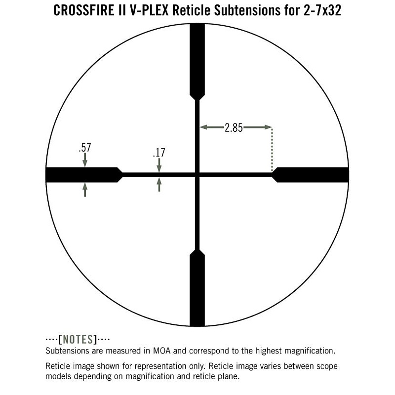 Vortex Crossfire II 2-7x32 Rimfire V-PLEX (MOA)