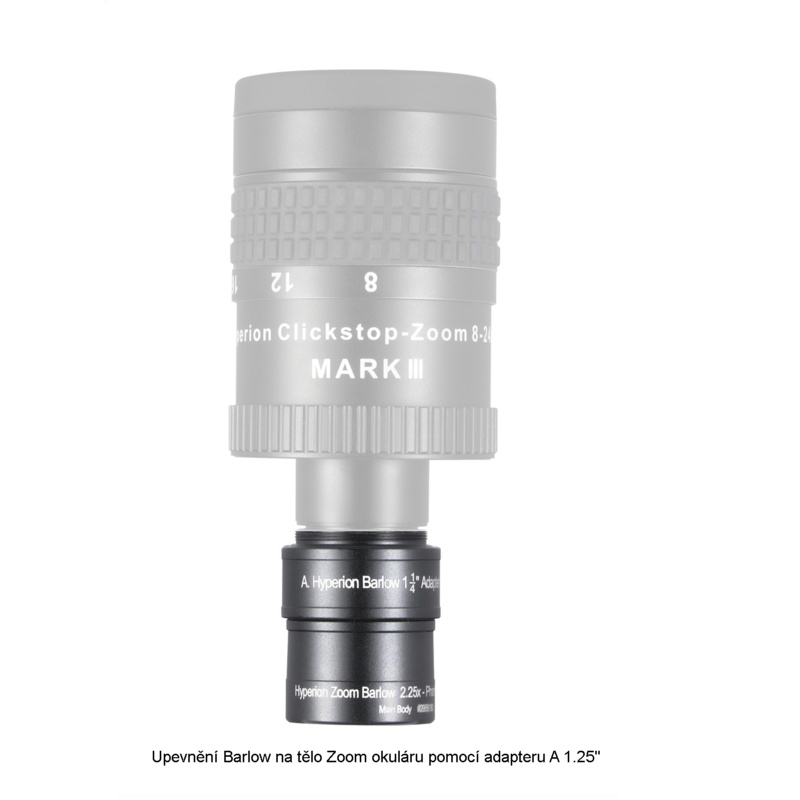 Baader Hyperion 68° 8-24 mm ClickStop Zoom Mark IV (2”&1.25”) + Barlow