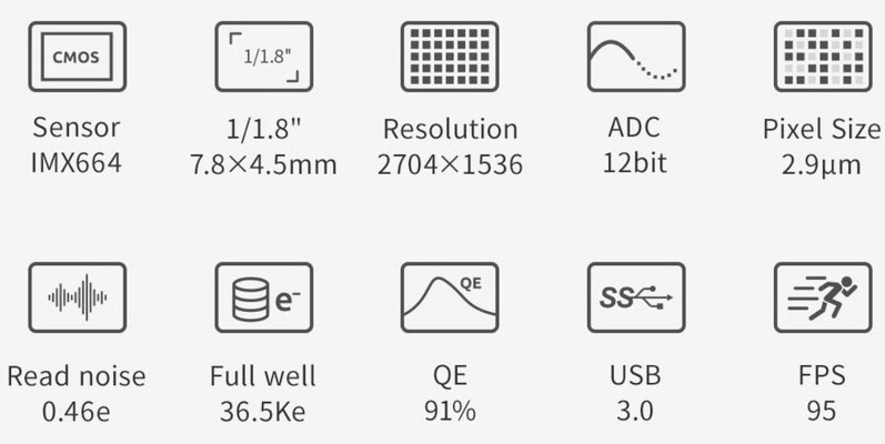 Kamera ZWO ASI 664 MC (color)