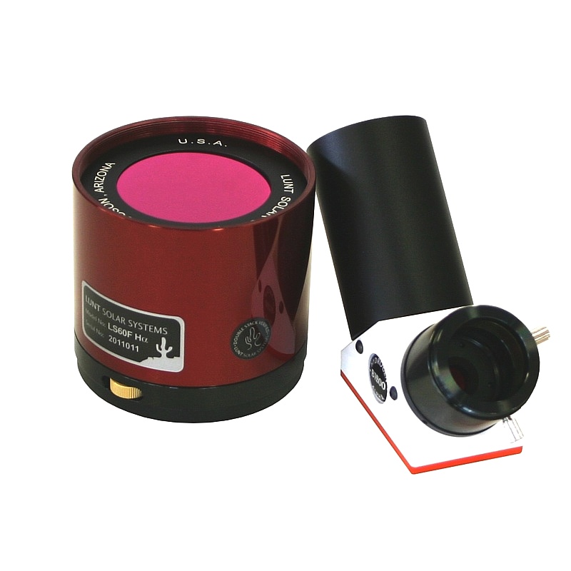 LUNT LS60FHa H-alfa + blokační filtr B1800 v 2"/1,25" diagonal 90°