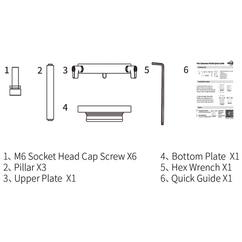 ZWO nástavec PE160 ke stativu TC40 pro montáž AM5