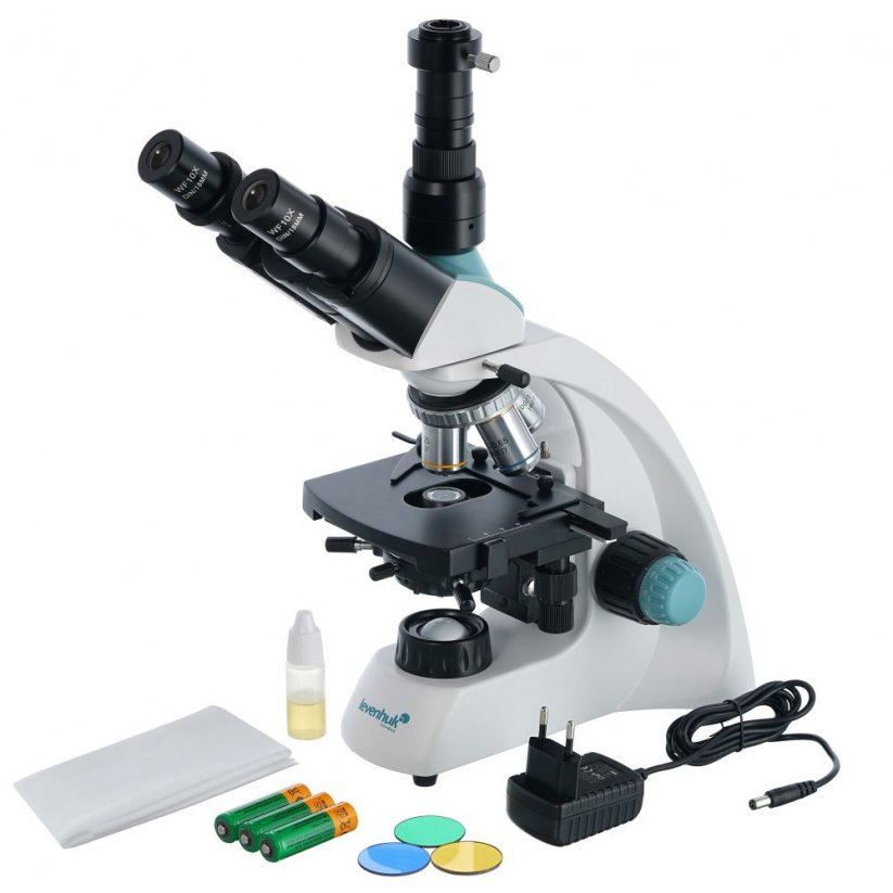 Levenhuk D400 T trinokulární mikroskop + kamera 3,1MP