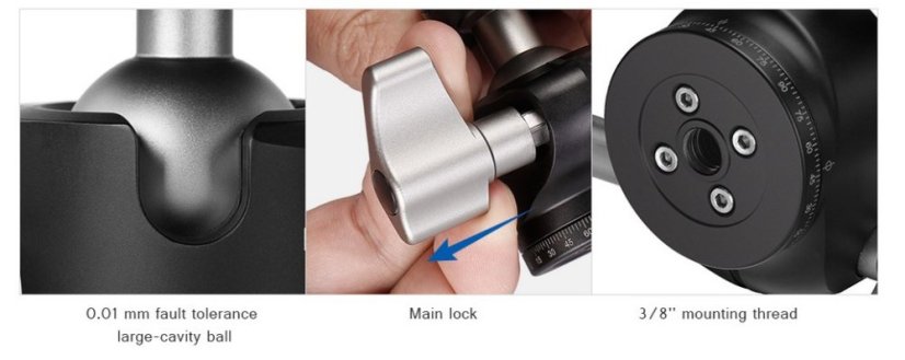 Leofoto - kulová hlava LH-30R + NP-50 (15kg) dual panorama