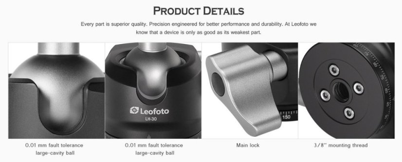 Leofoto - karbonový stativ Ranger LS-284 + kulová hlava LH-30 (10kg/160cm)