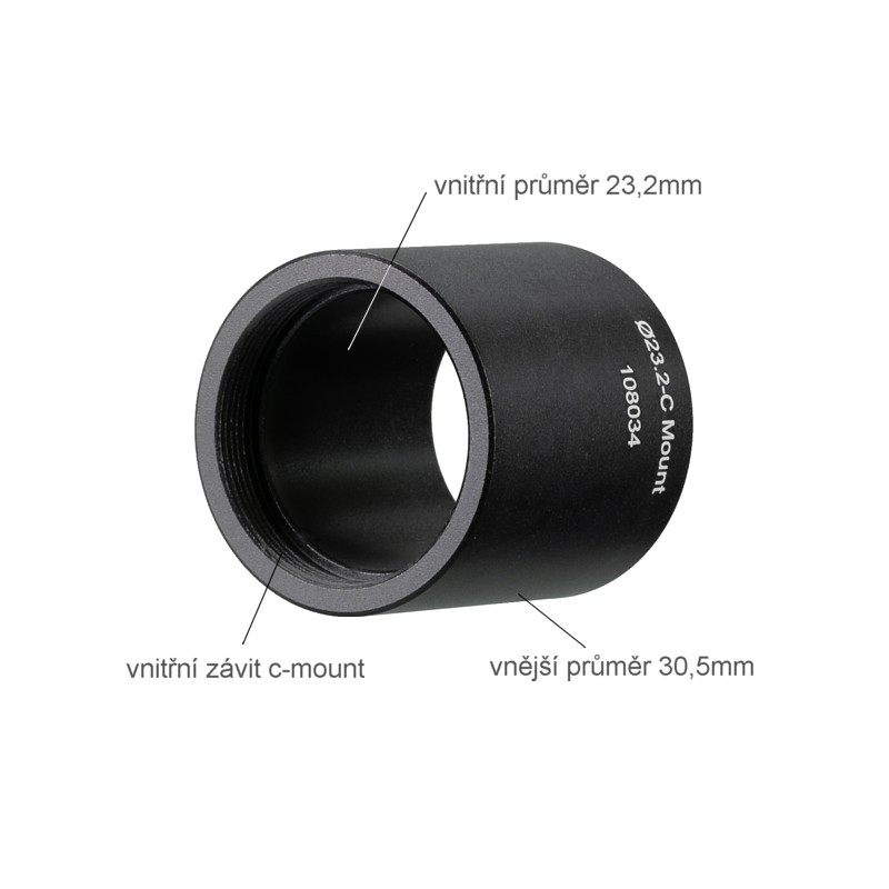 Adapter C-mount - 23,2mm (vnitřní) / 30.5mm (vnější)