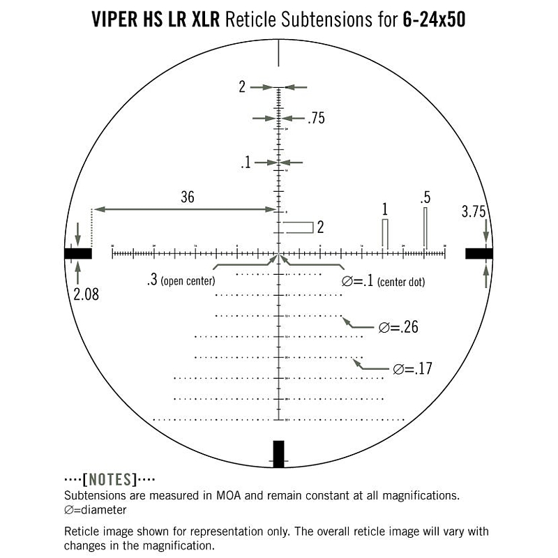 Vortex Viper HSLR 6-24x50 FFP XLR (MOA)