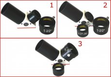 Adapter z T2 na 2", pro 2" okuláry z blokačního filtru Lunt